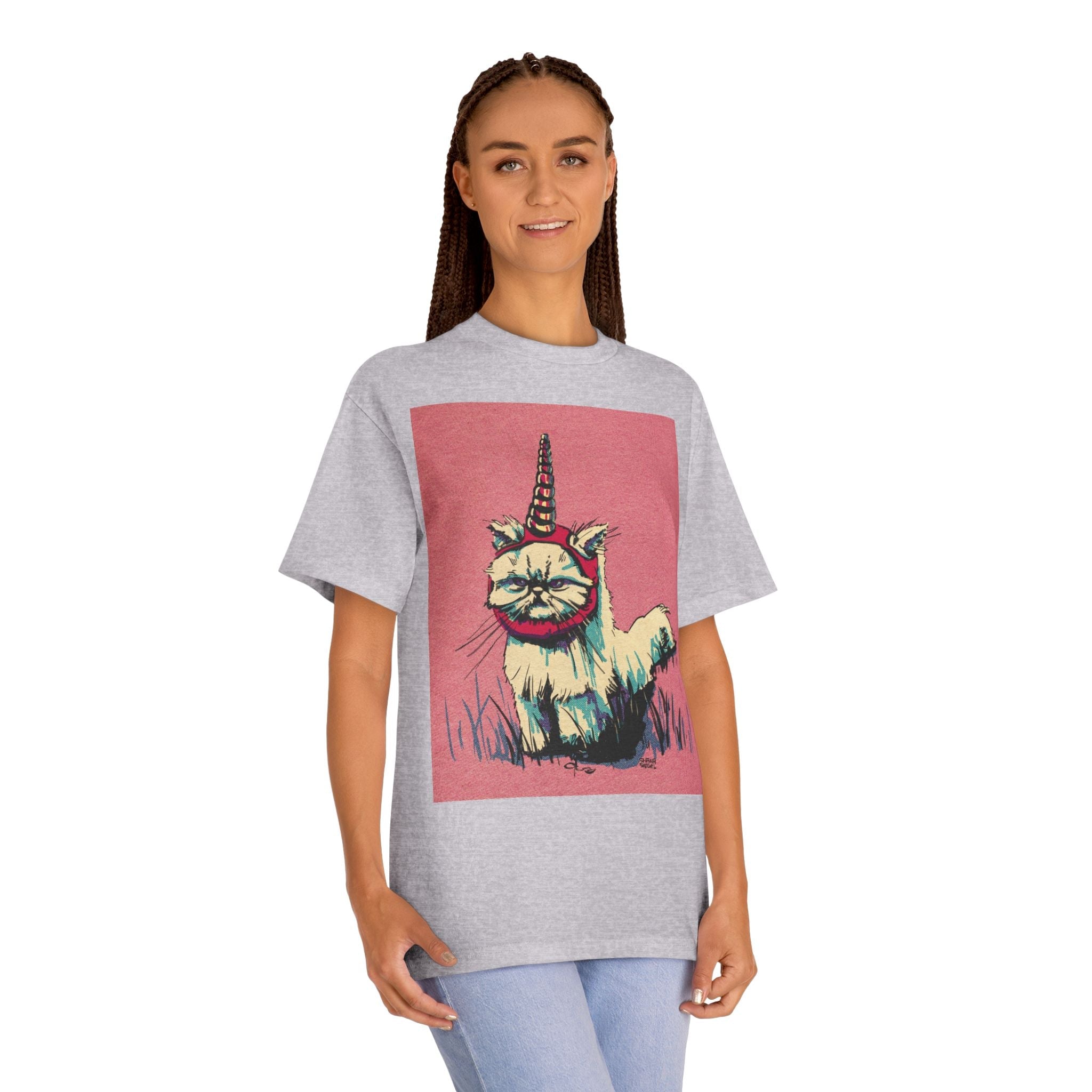 Catunicorne Retro Graphic Tee — Whimsical Vintage Cat Unicorn Shirt Printify
