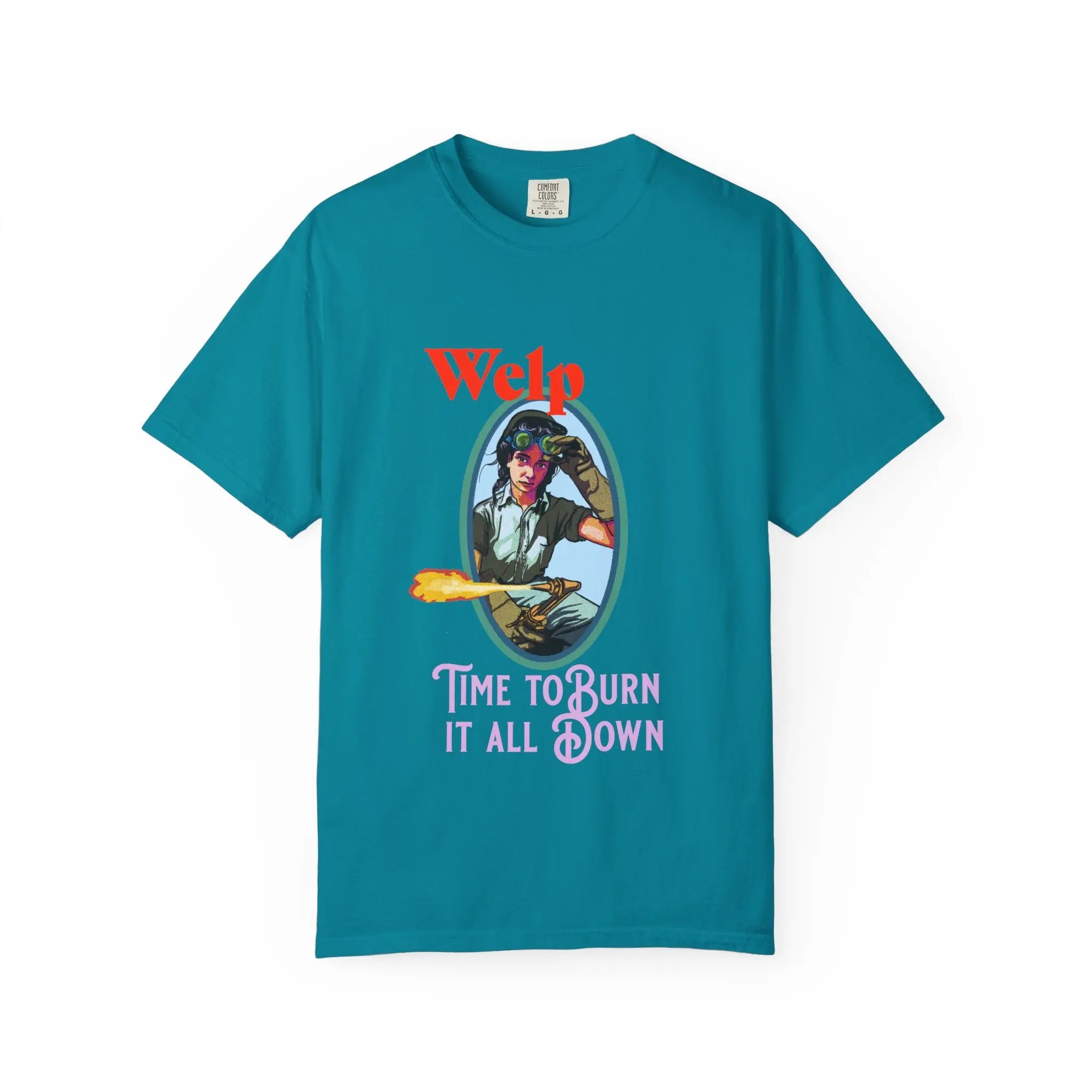 burn it all down graphic tee - Exvertebrate